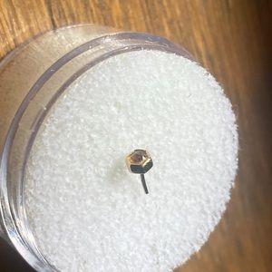 14k gold Bvla citrine honeycomb Threadless end